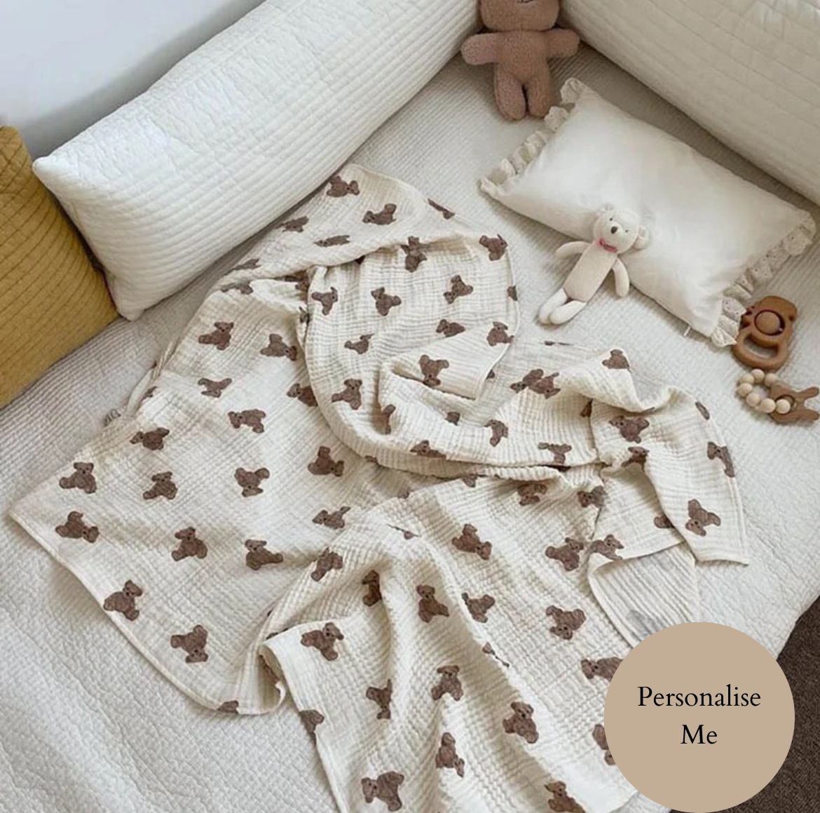 BUDDY MUSLIN BLANKET PERSONALISED