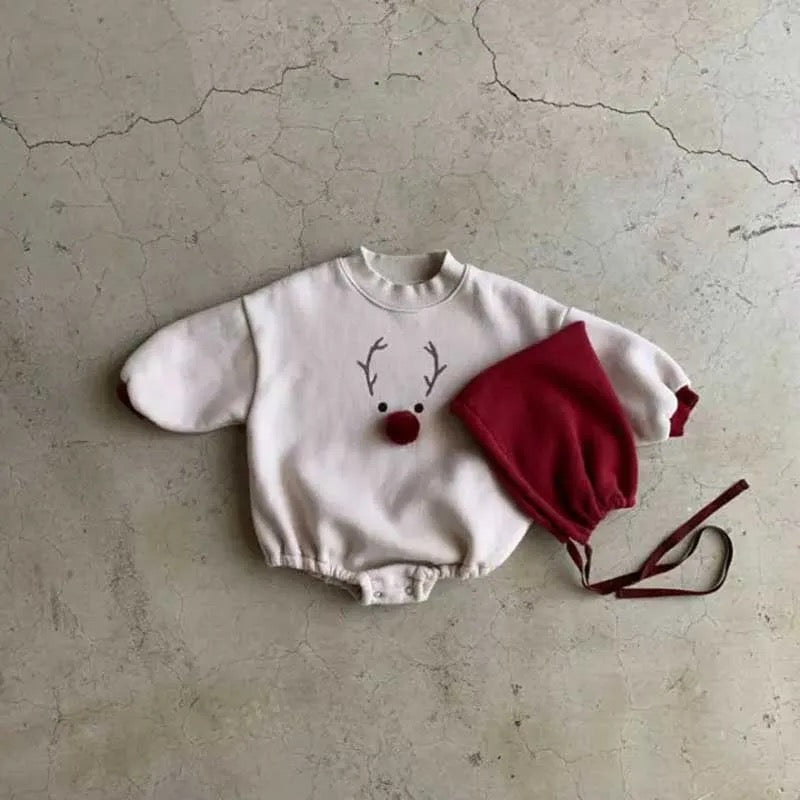 REINDEER ROMPER & BONNET