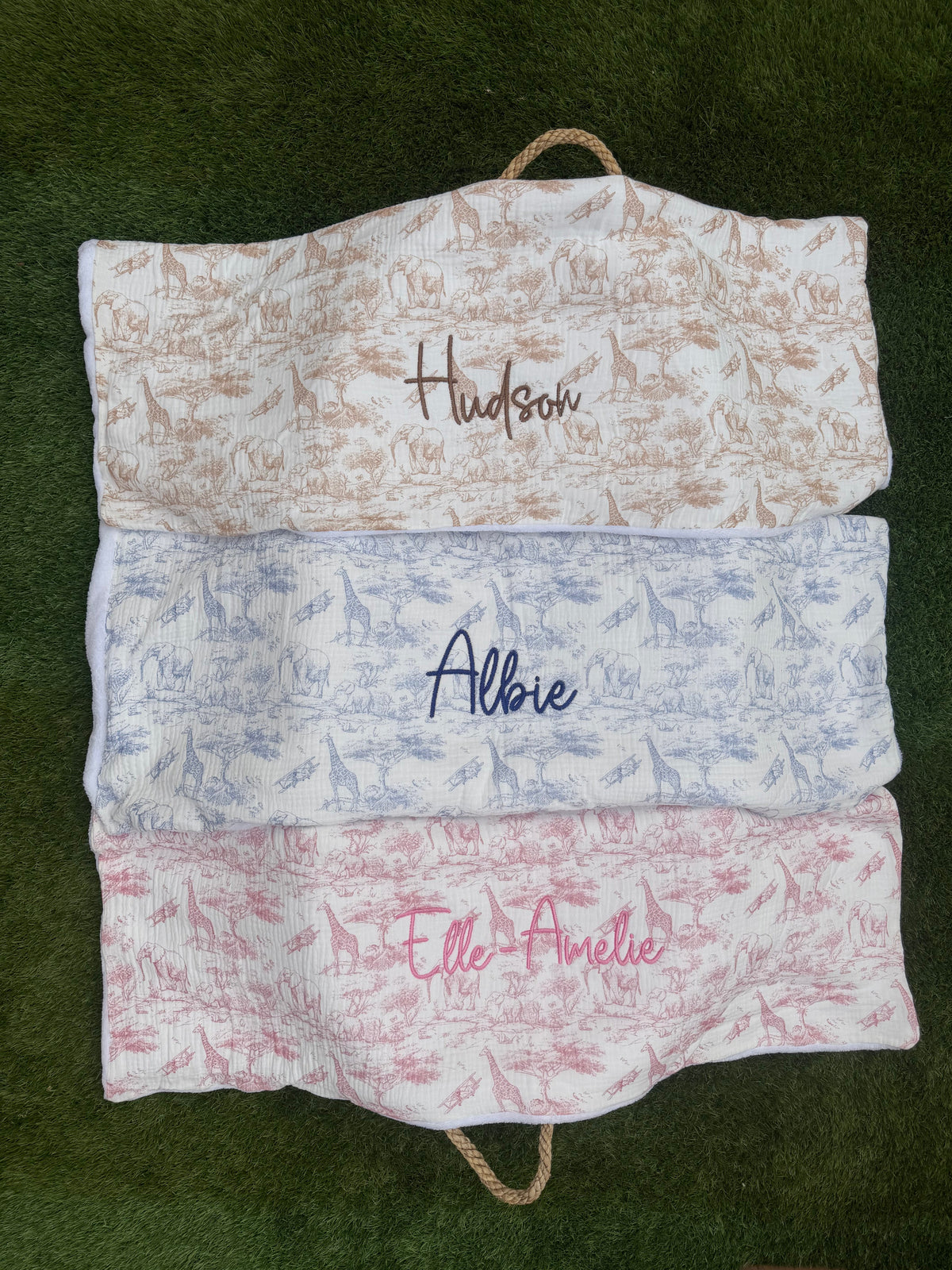 Personalised Safari Print Blankets