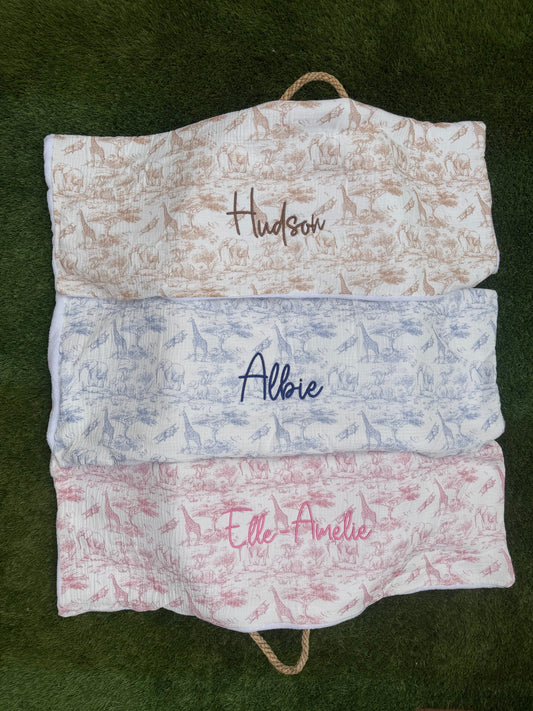 Personalised Safari Print Blankets