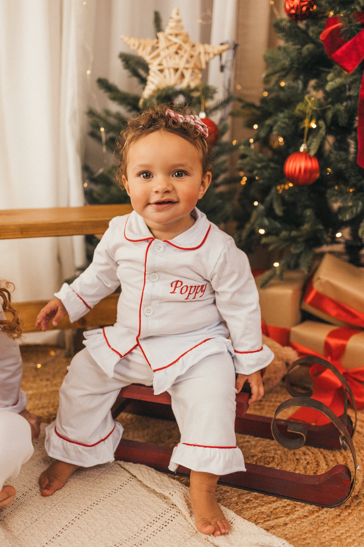 Girls Red Lined Pyjamas