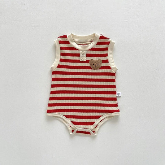 SLEEVELESS STRIPE ROMPER