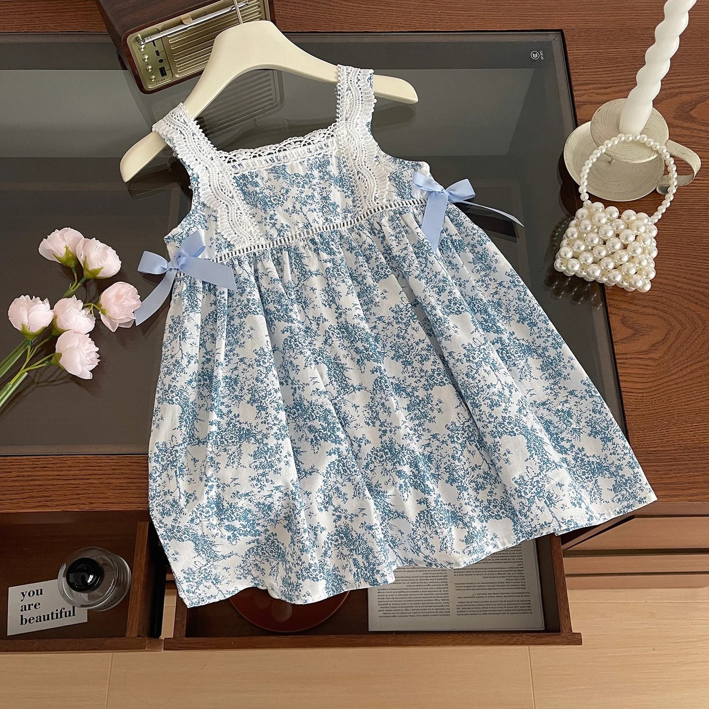 BLUE PRINT DRESS