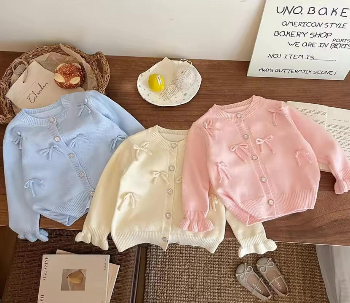 PASTEL BOW CARDIGANS