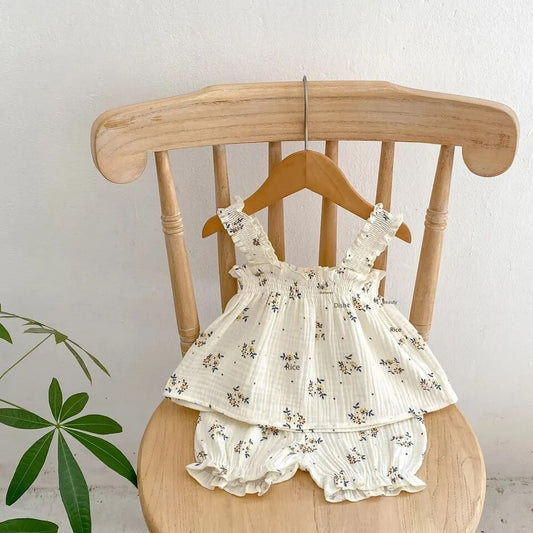 FLORAL BALLOON SHORTS SET