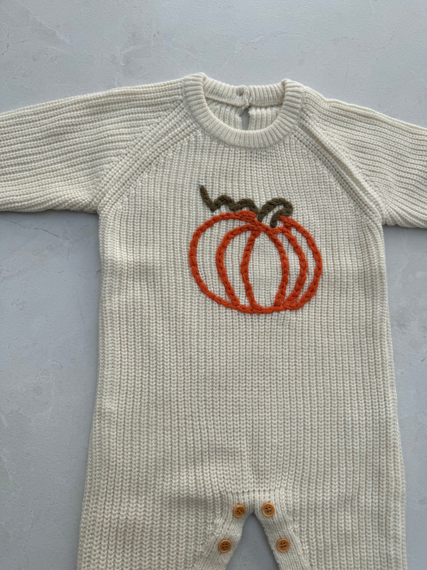 Pumpkin Knit Onesie