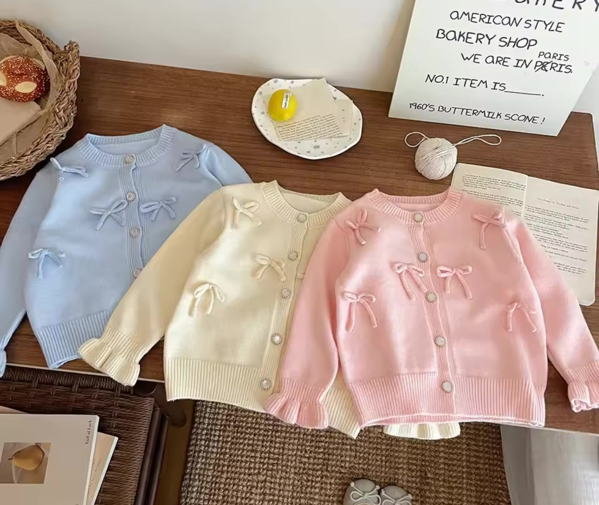 PASTEL BOW CARDIGANS