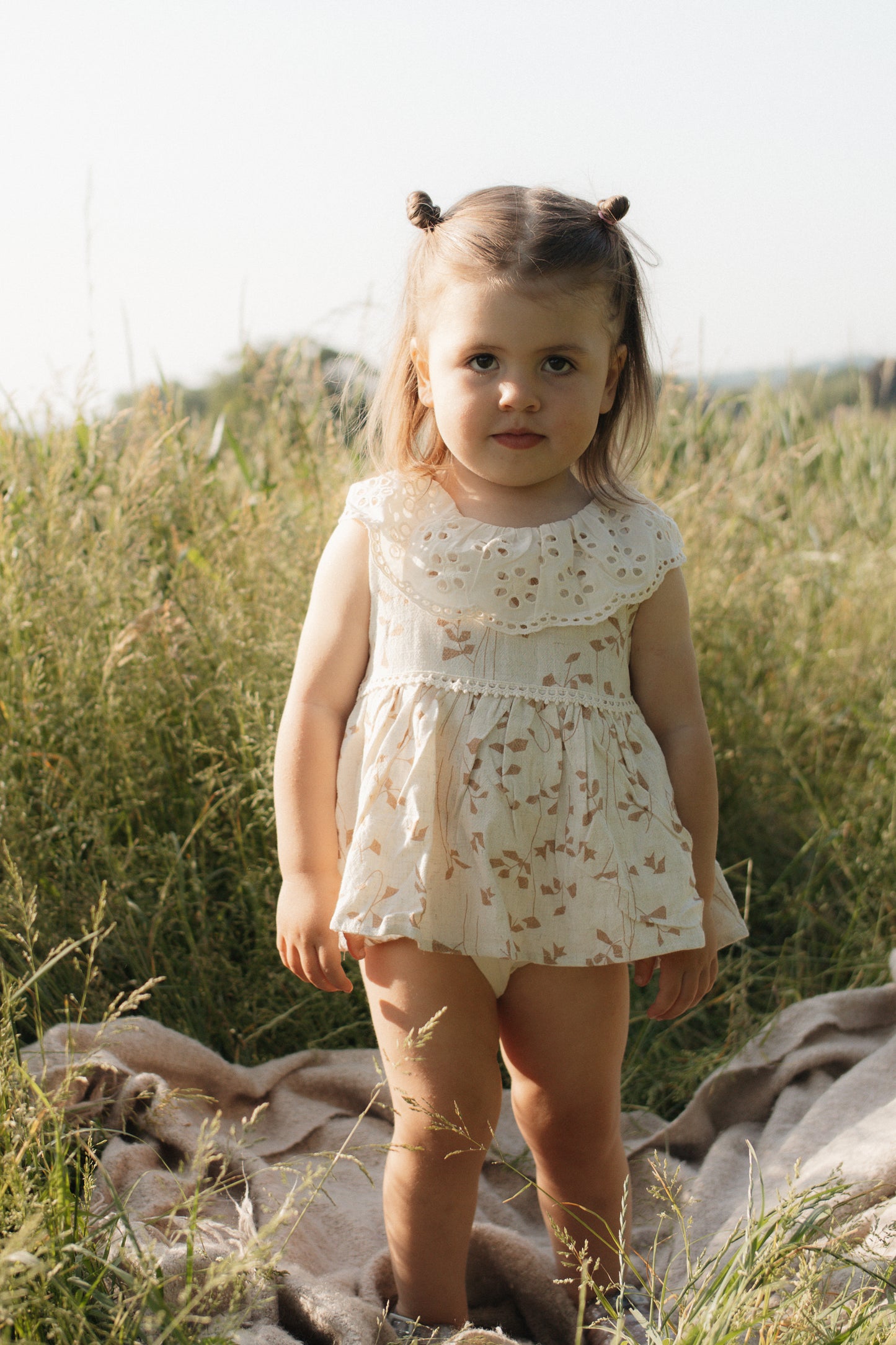 Vintage Lace Collar Romper
