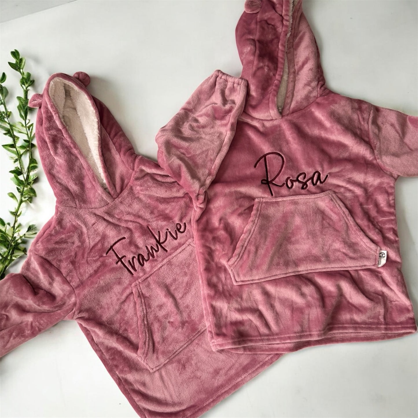 Personalised Plush Oversized Oodie Dusky Pink