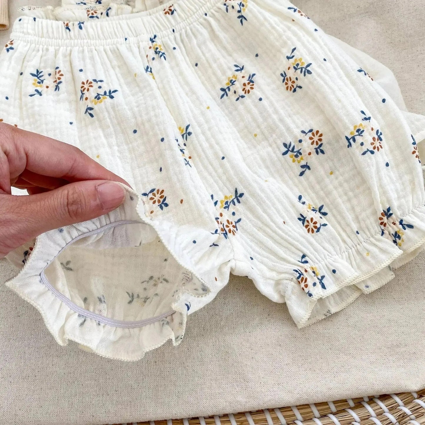 FLORAL BALLOON SHORTS SET