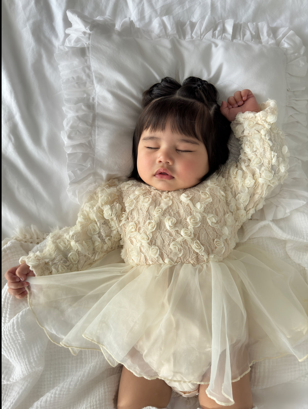 LACE TULLE ROMPER DRESS