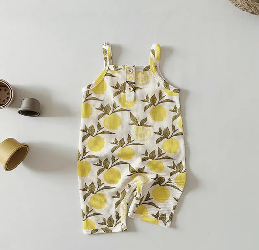 LEMON WAFFLE CAMISOLE JUMPSUIT
