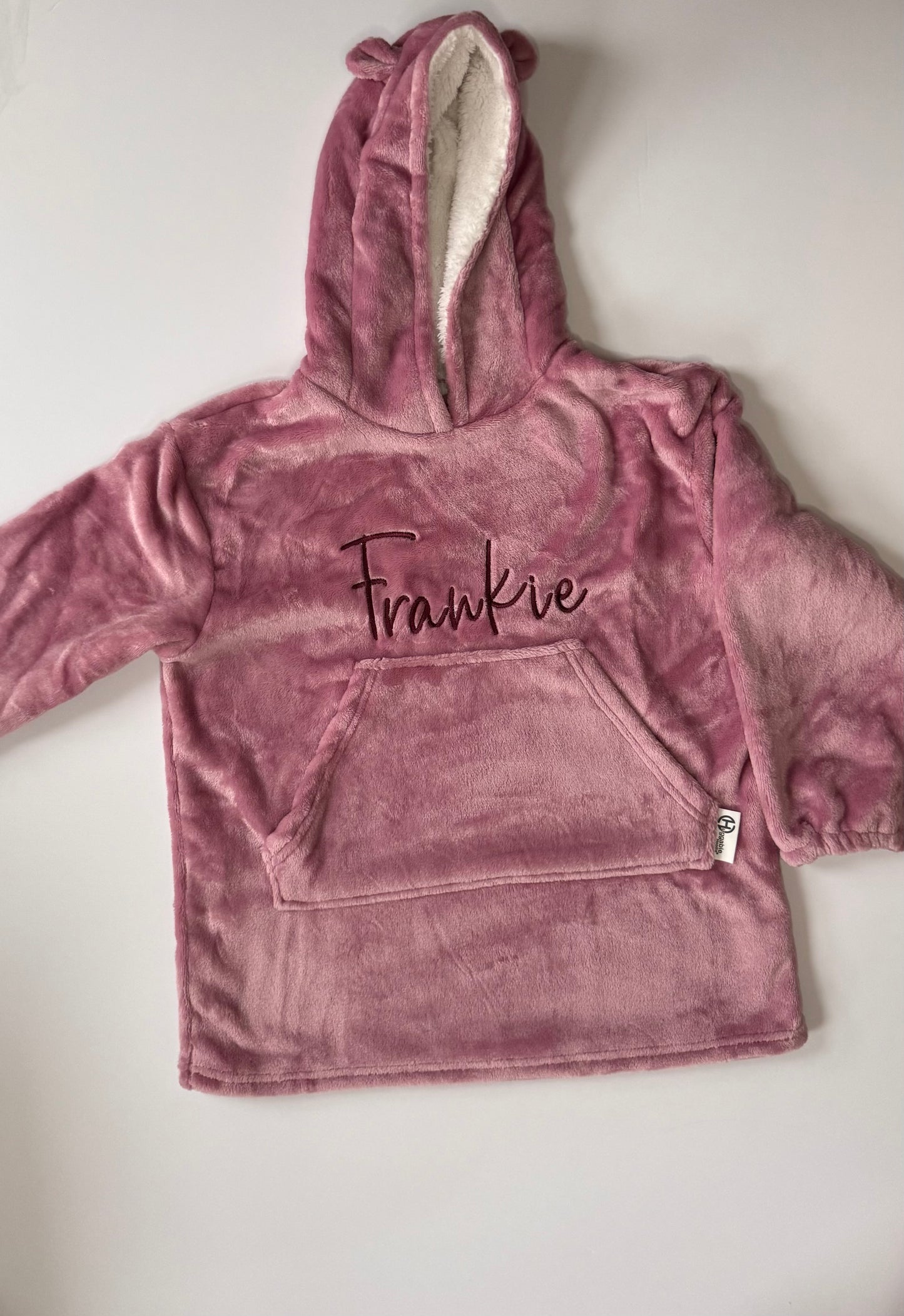 Personalised Plush Oversized Oodie Dusky Pink