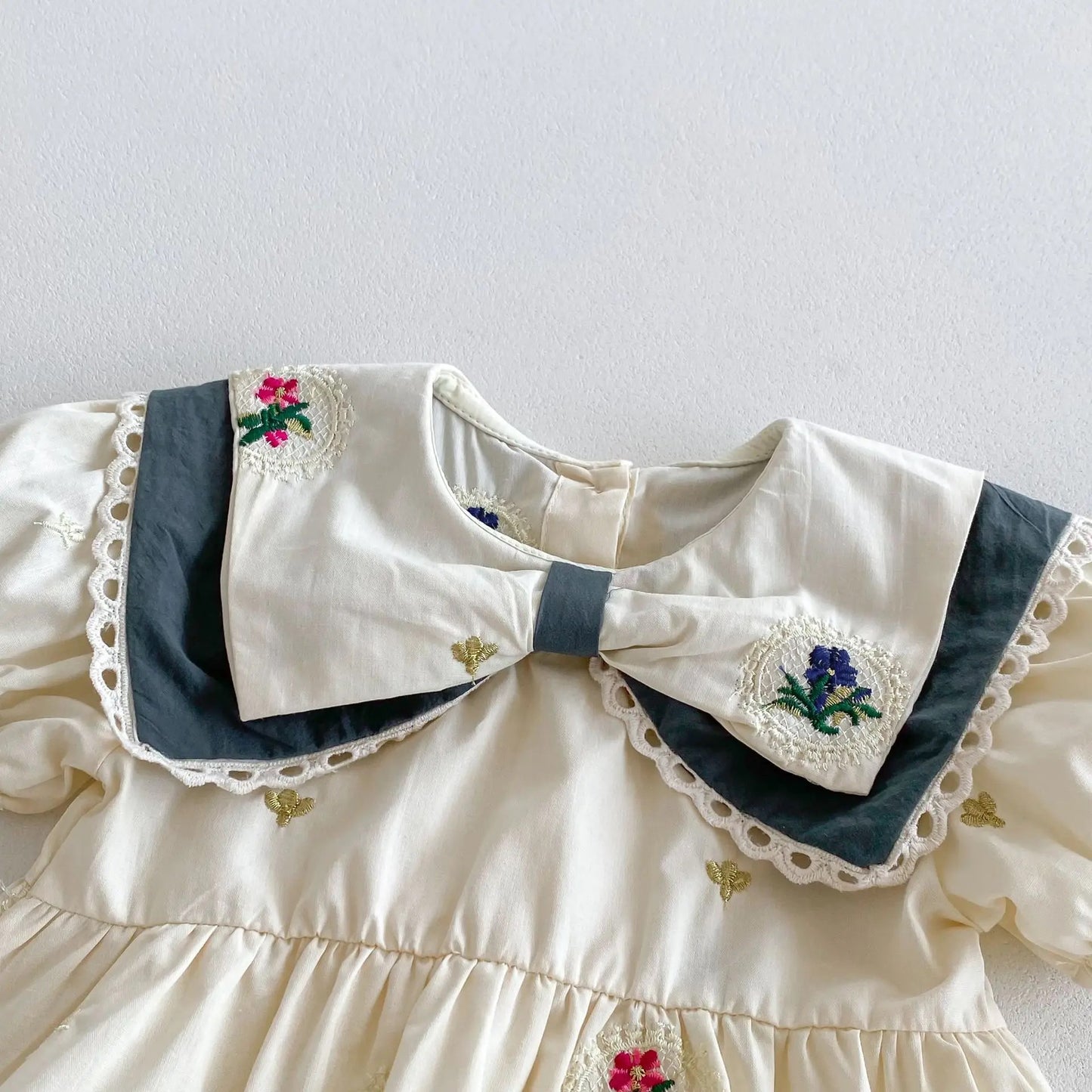 BOW COLLAR DRESS