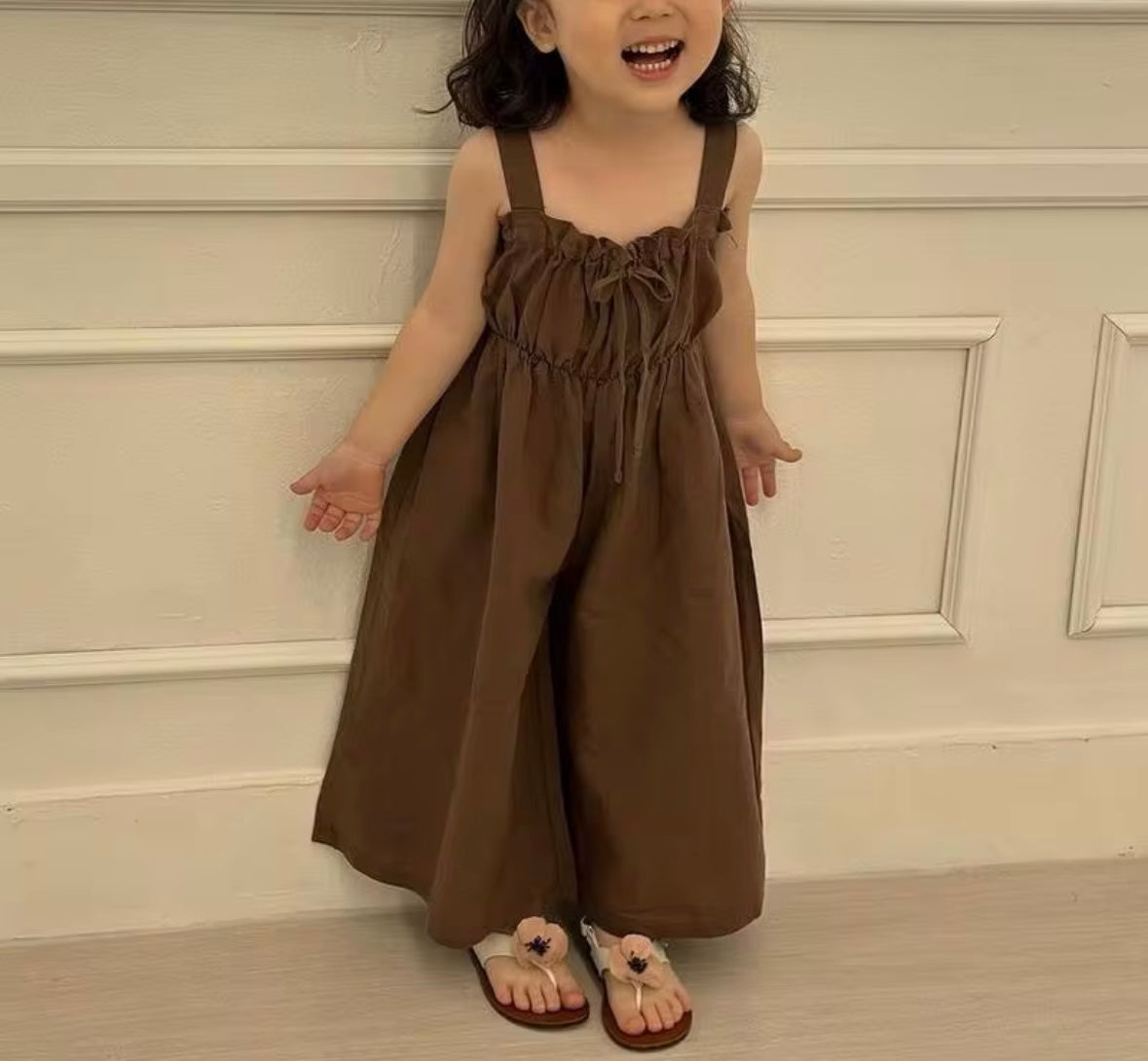 Brown Wide Leg Jumpsuit