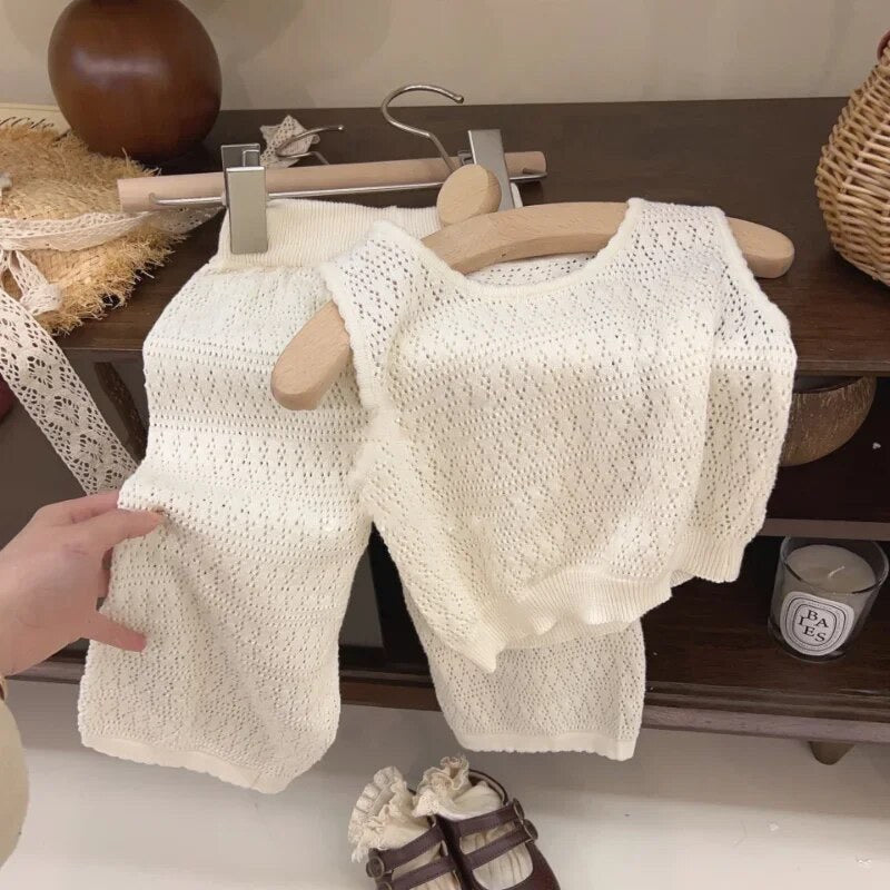 Knitted lace co ord