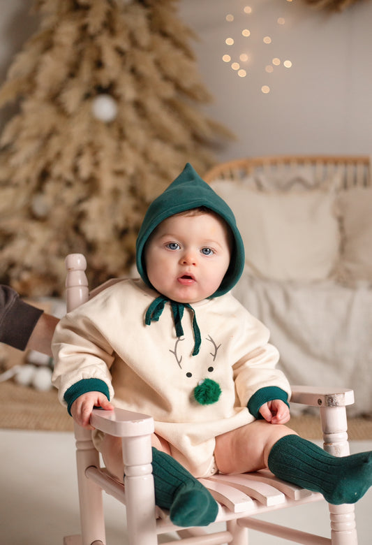 REINDEER ROMPER & BONNET