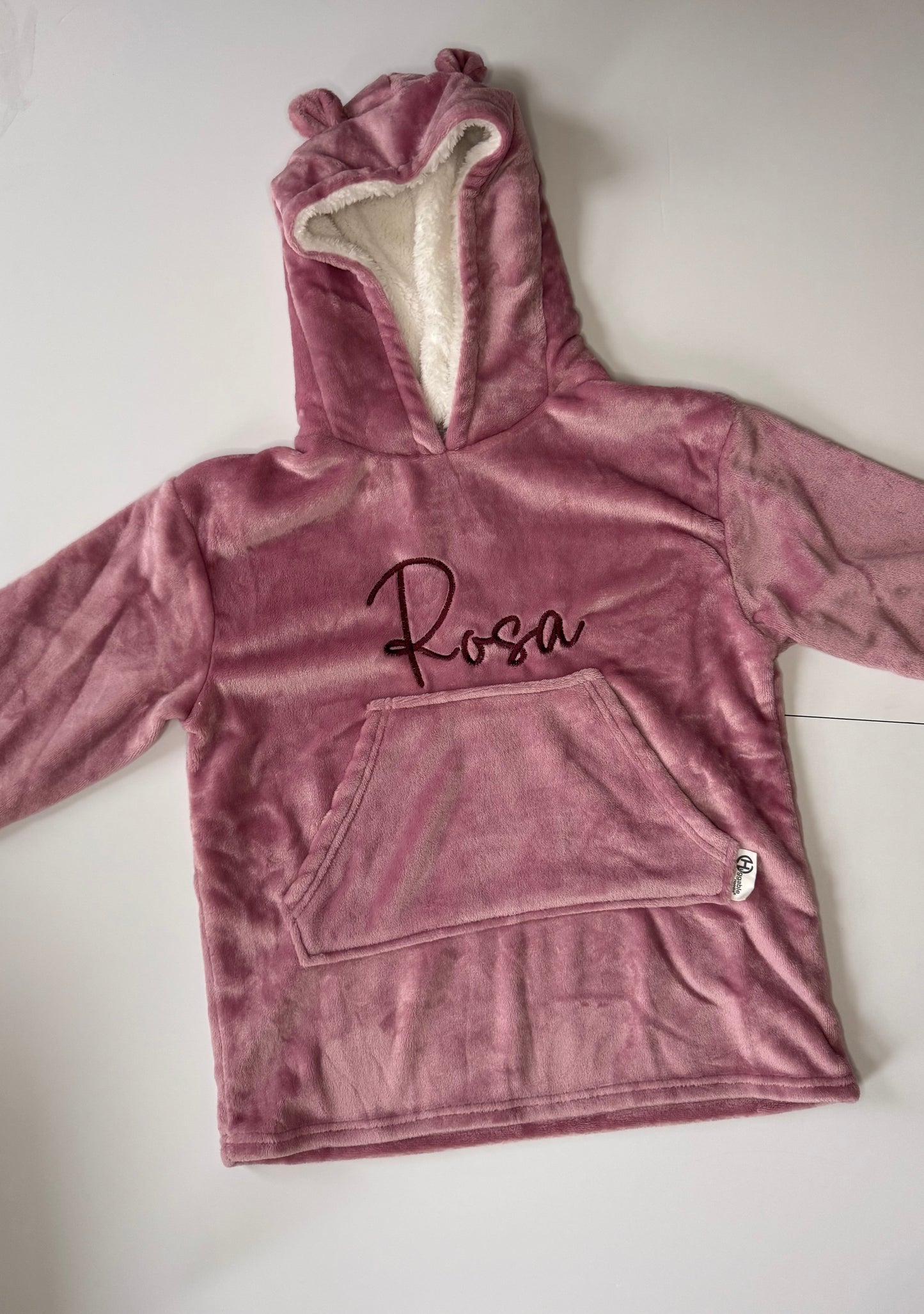 Personalised Plush Oversized Oodie Dusky Pink