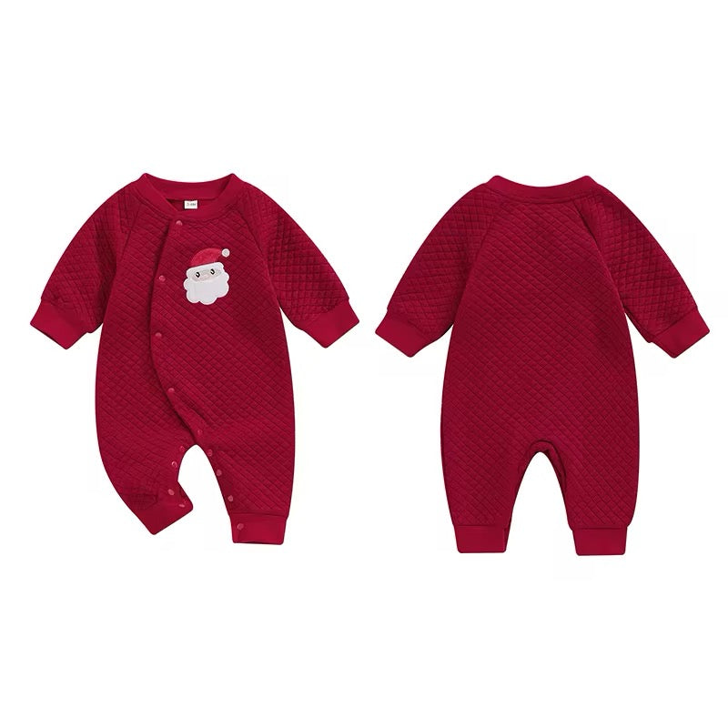 QUILTED SANTA ROMPER(Personalized)