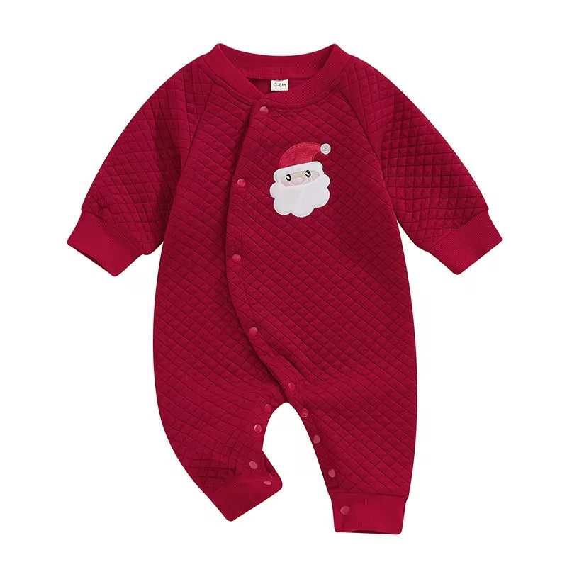 QUILTED SANTA ROMPER(Personalized)