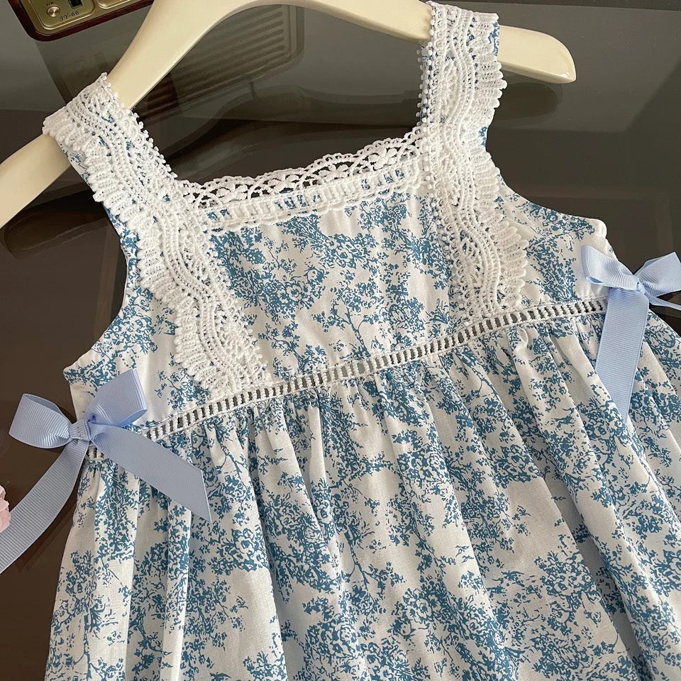 BLUE PRINT DRESS
