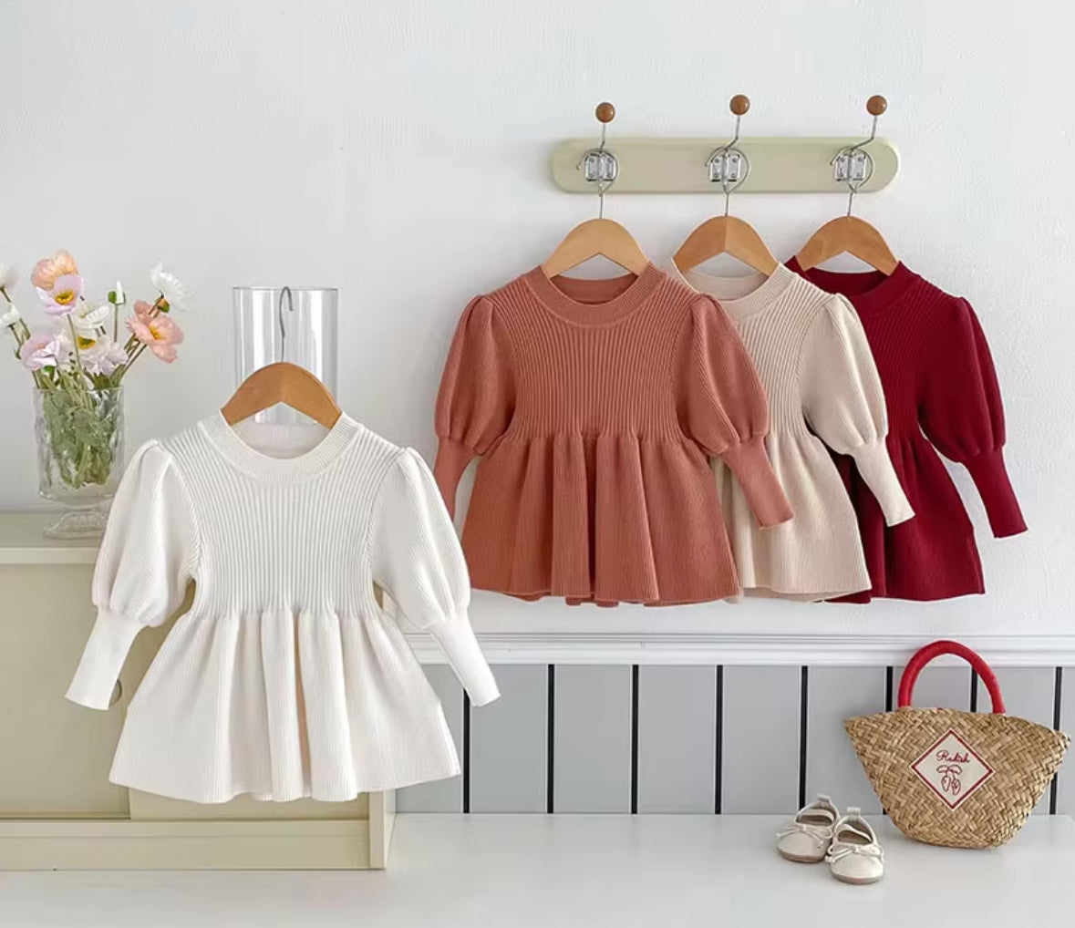 RIBBED KNIT DRESS