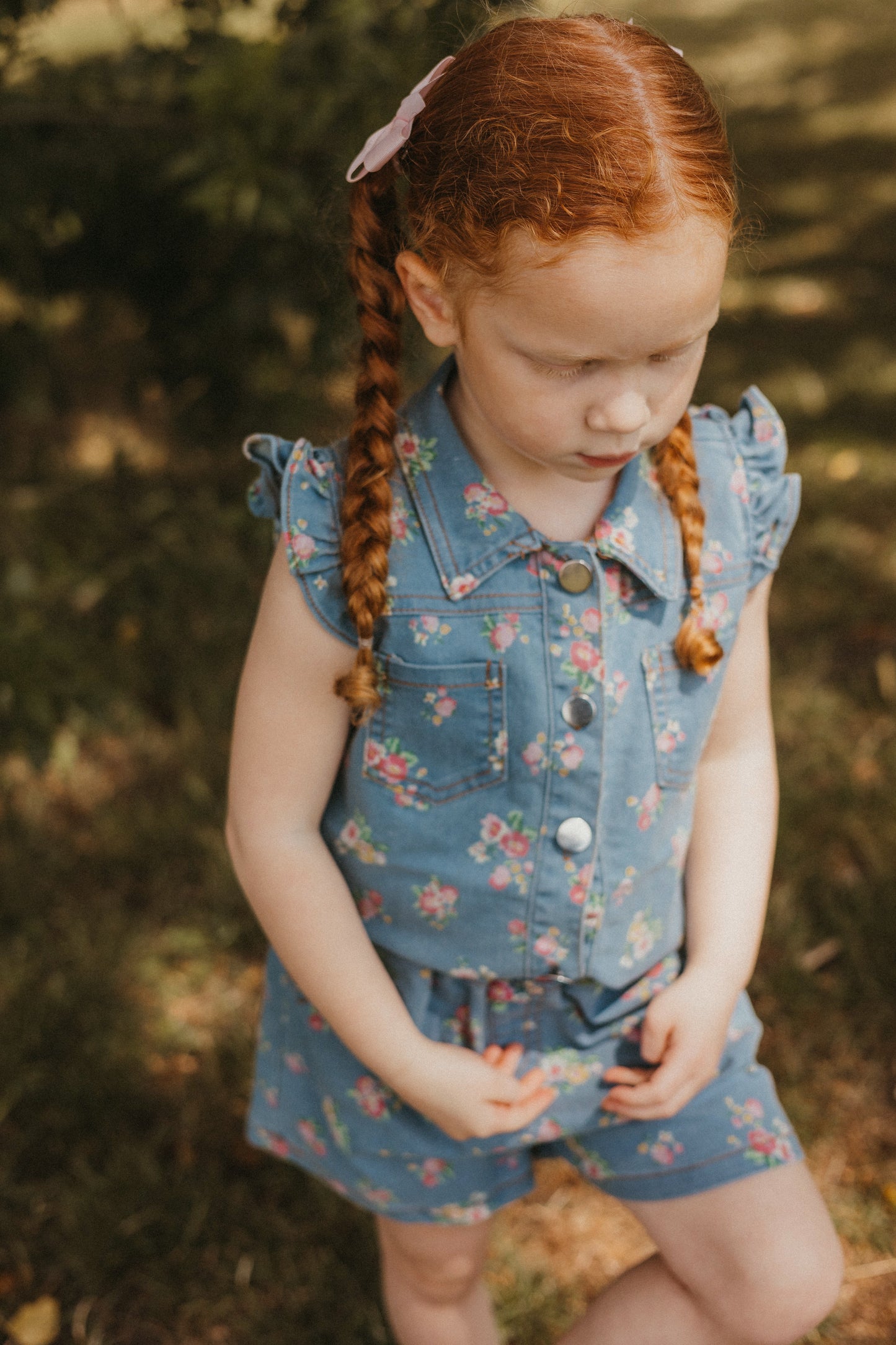 Denim Floral Set