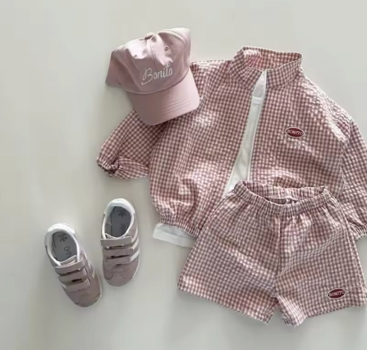 Plaid Summer Shorts Set