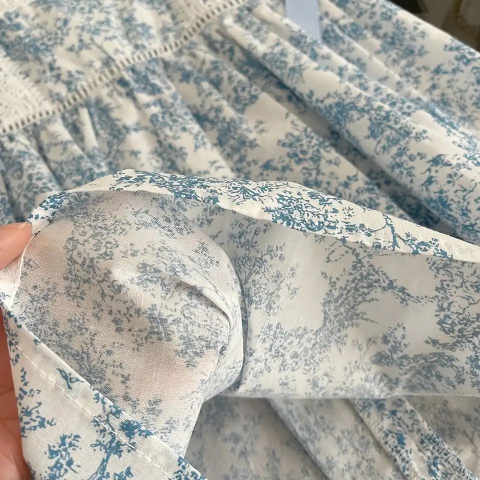 BLUE PRINT DRESS