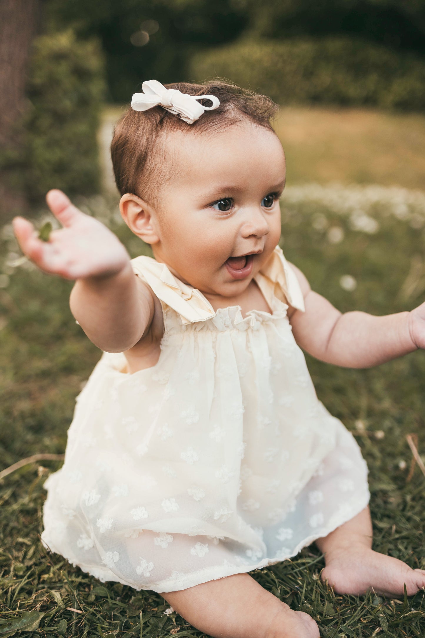 Bow Strap Romper Dress Pastel Yellow
