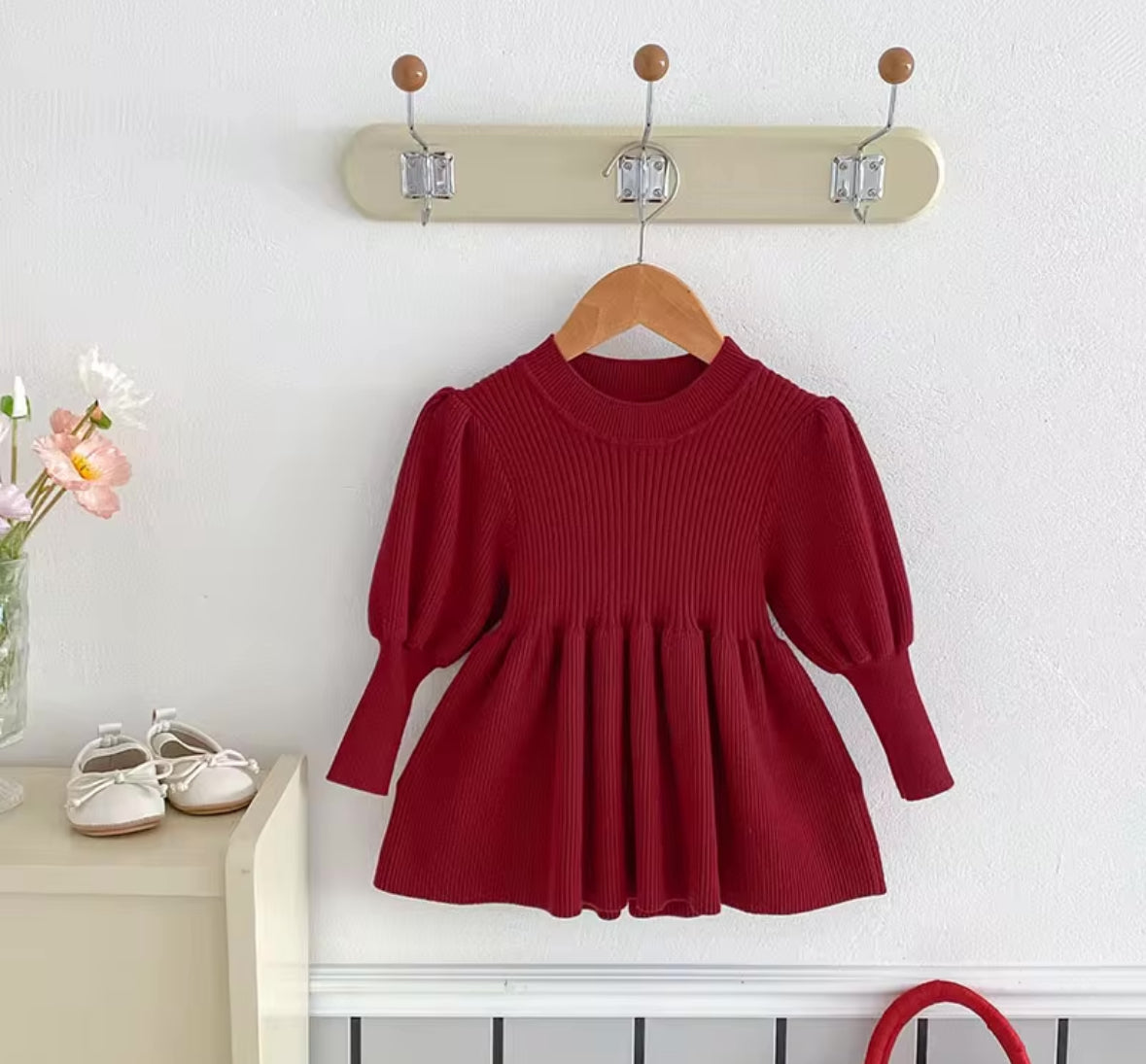 RIBBED KNIT DRESS