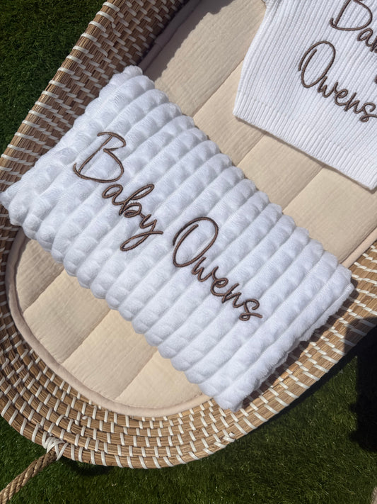 Personalised Soft Bubble Baby Blanket