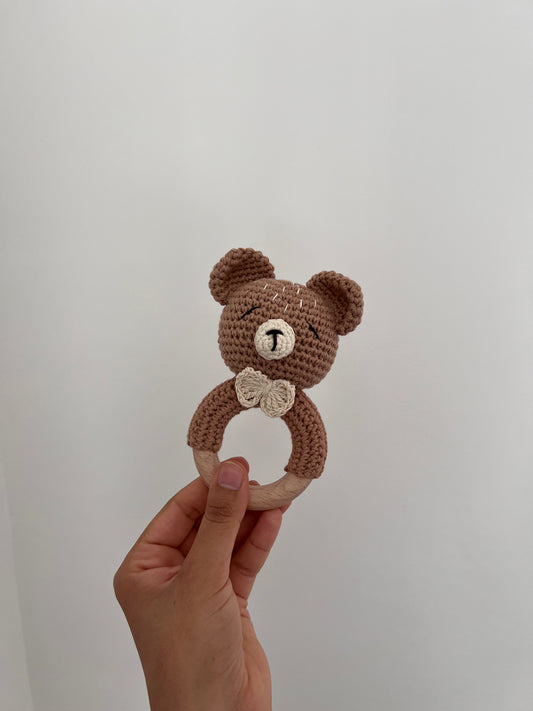CROCHET BEAR RATTLE