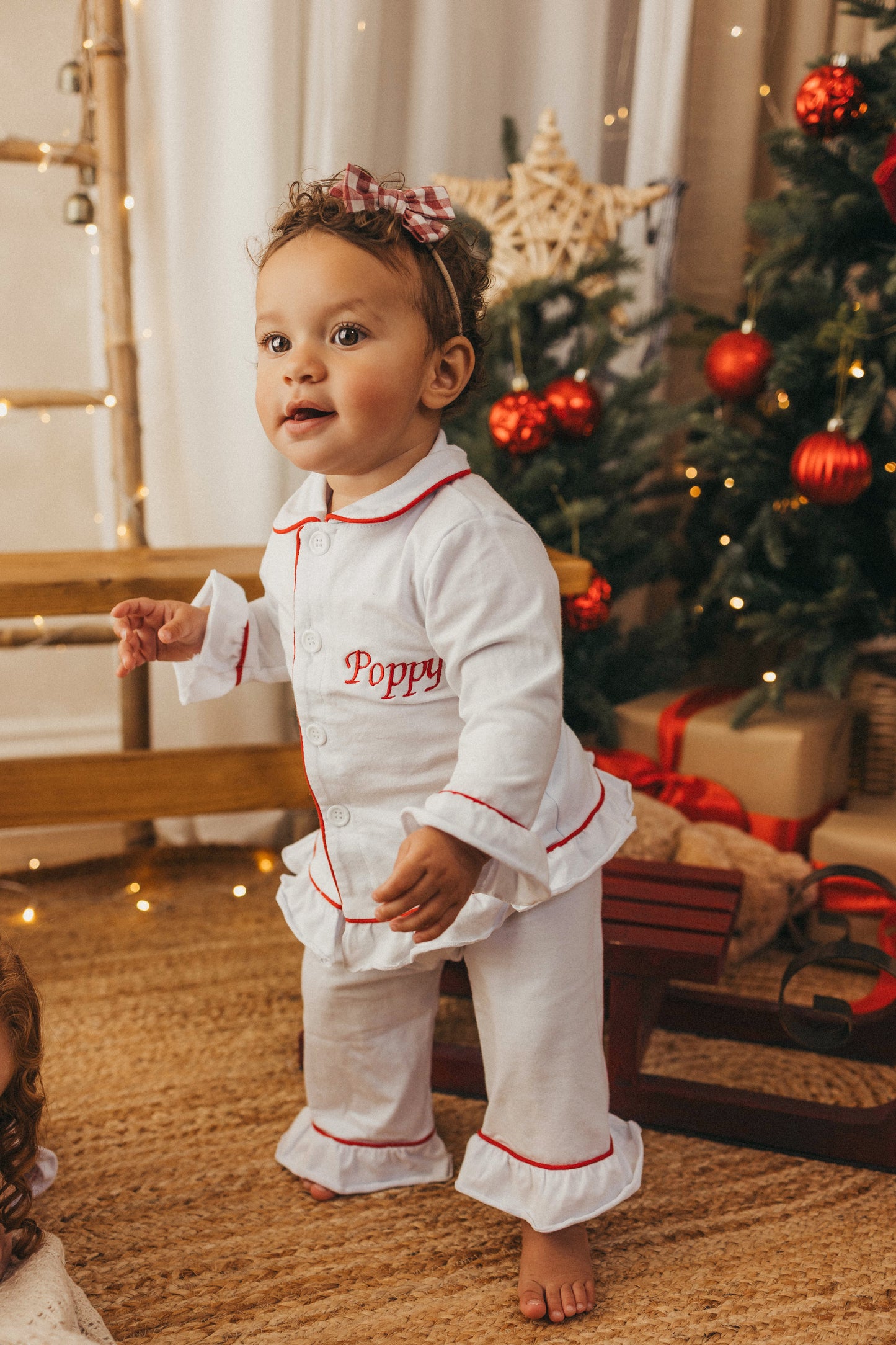 Girls Red Lined Pyjamas