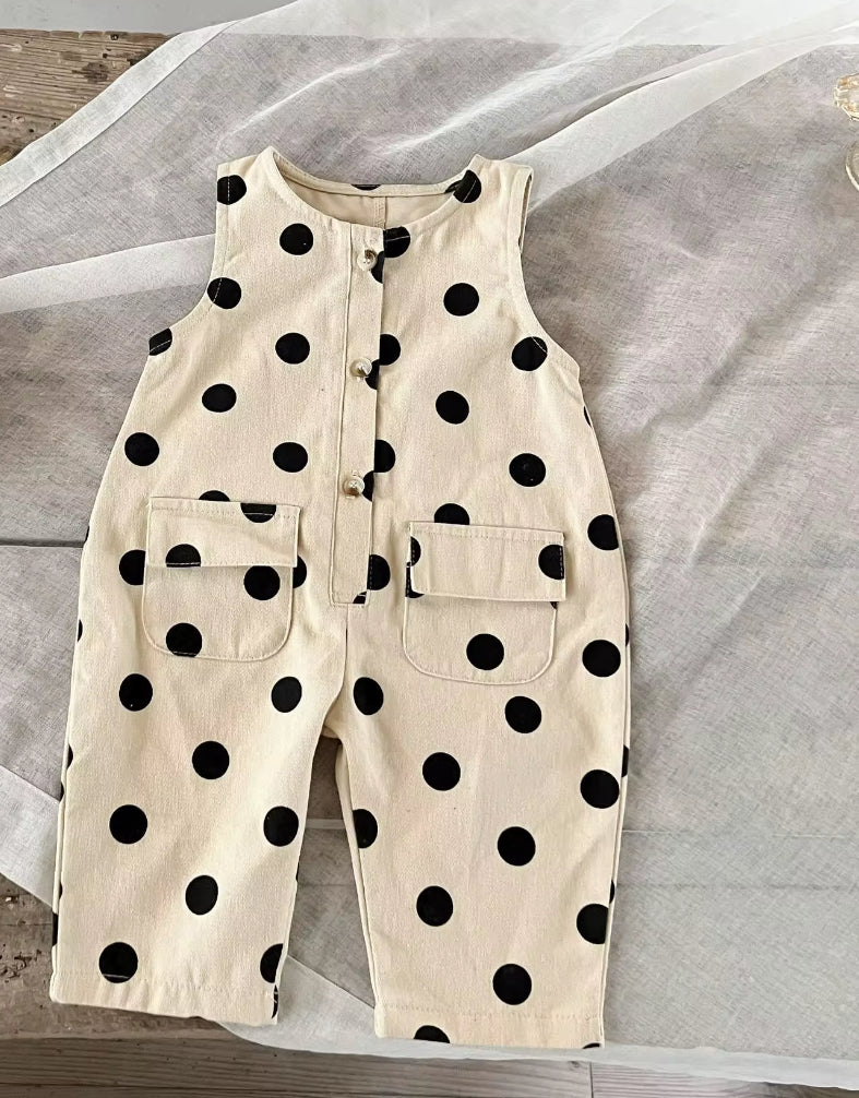 Polka Dot Sleeveless Jumpsuit