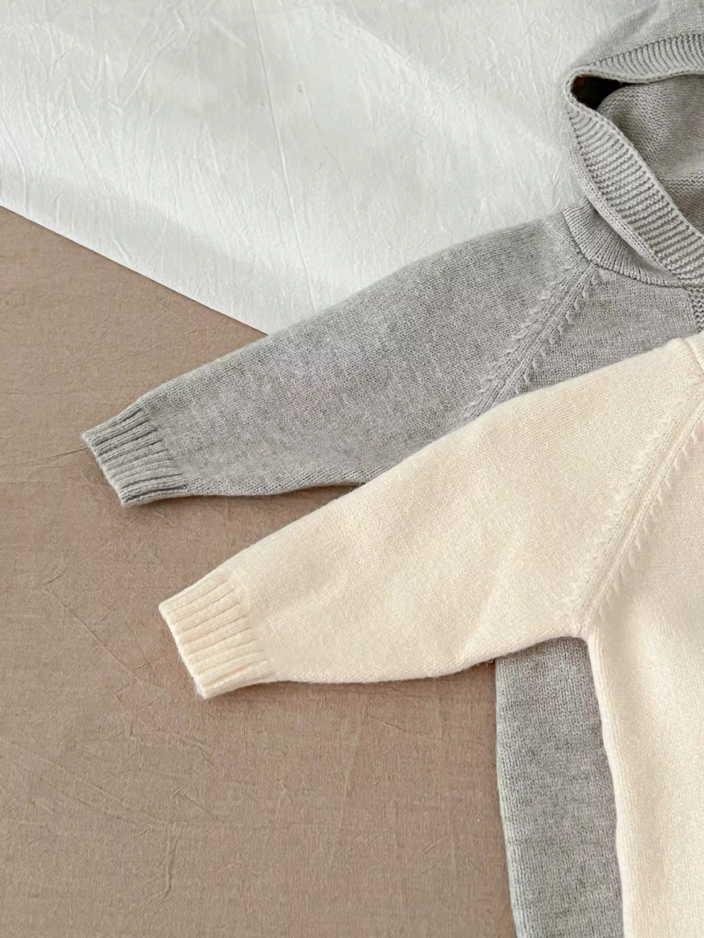 Knit Bunny Onesie Grey