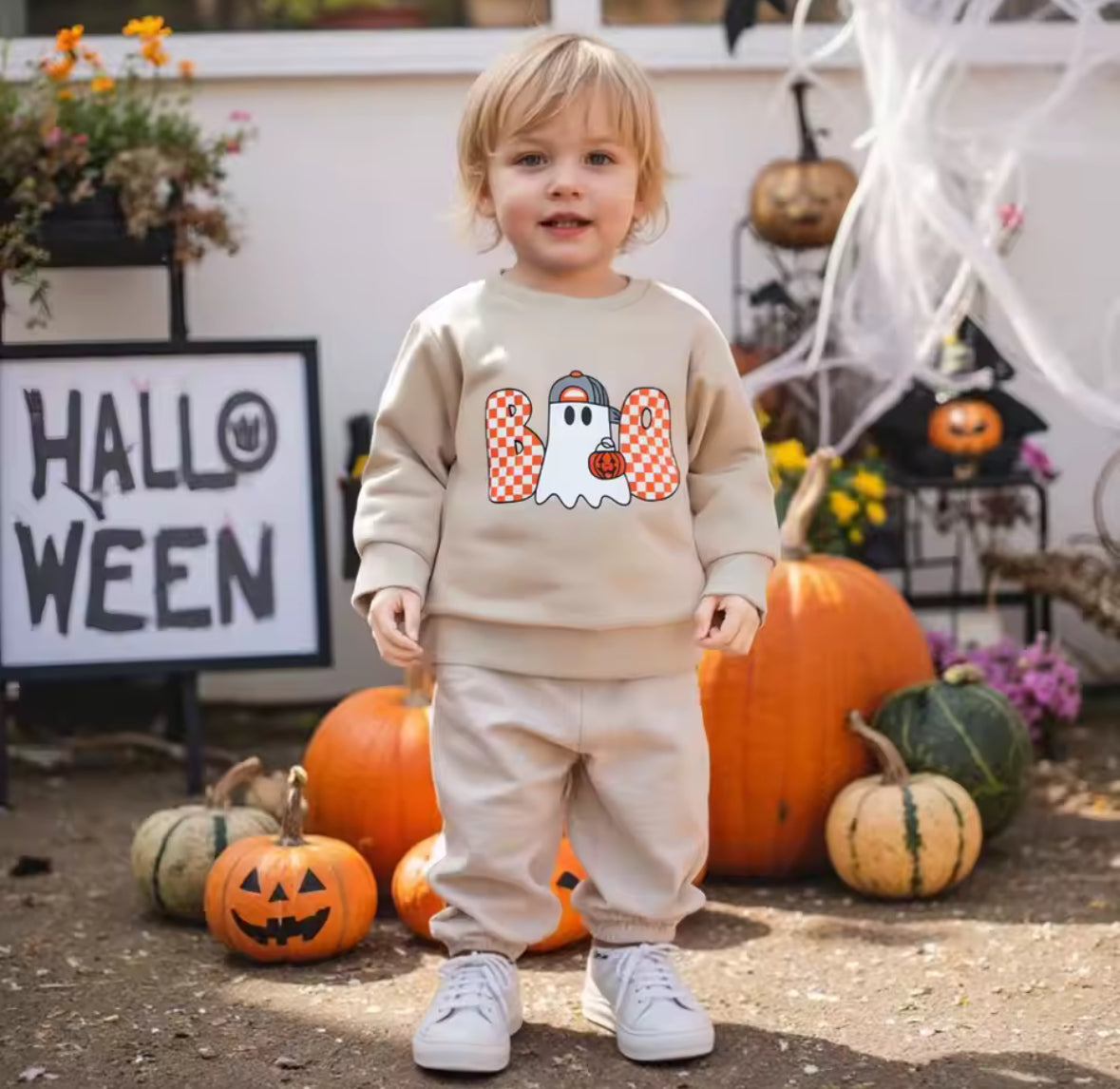 Check Boo Sweatshirt
