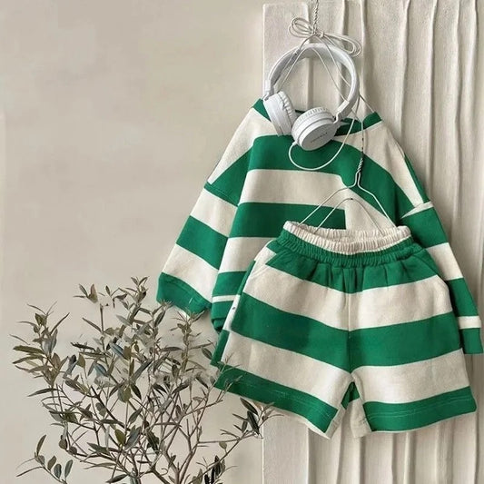 STRIPE SHORTS SET