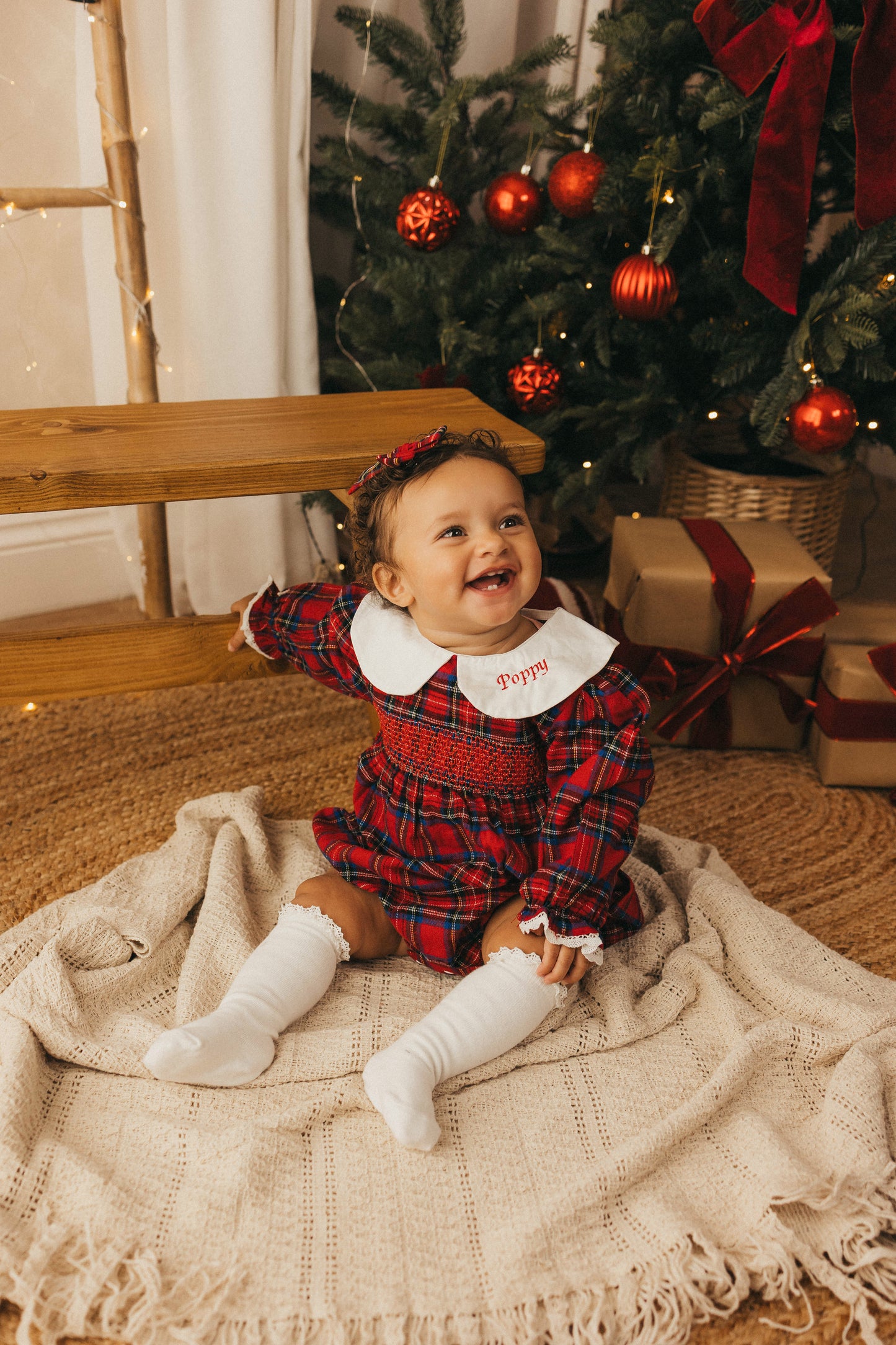 Tartan Peter Pan Collar Romper