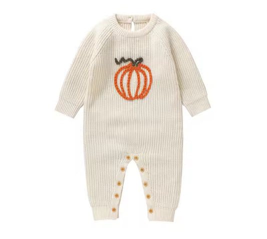 Pumpkin Knit Onesie