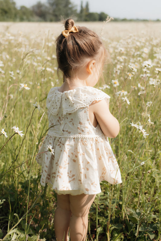 Vintage Lace Collar Romper