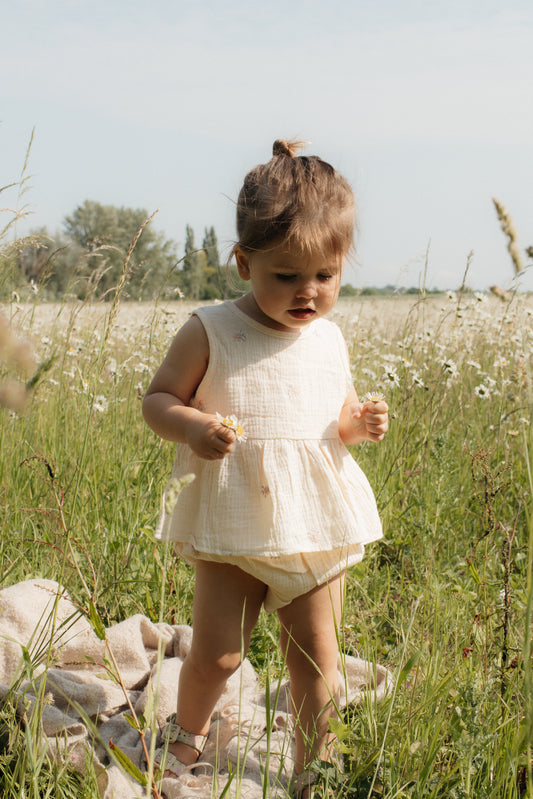 Sleeveless Peplum Romper