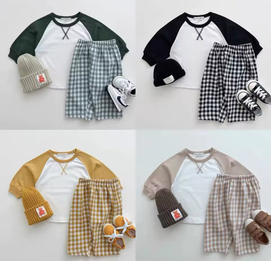 Plaid Pants & Top Set