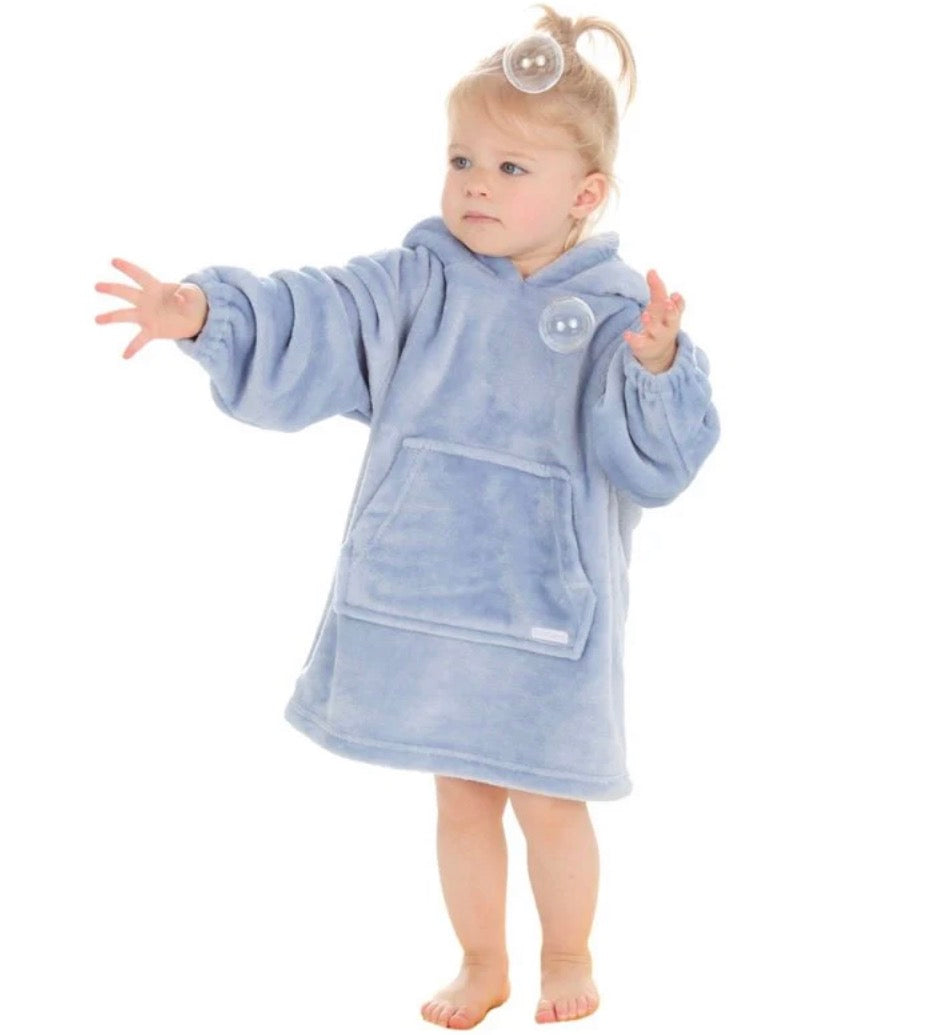 Personalised Plush Oversized Oodie Dusky Blue