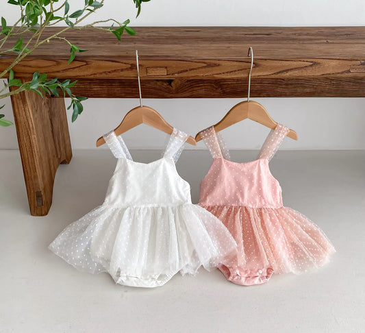 ORGANZA BOW ROMPER DRESS