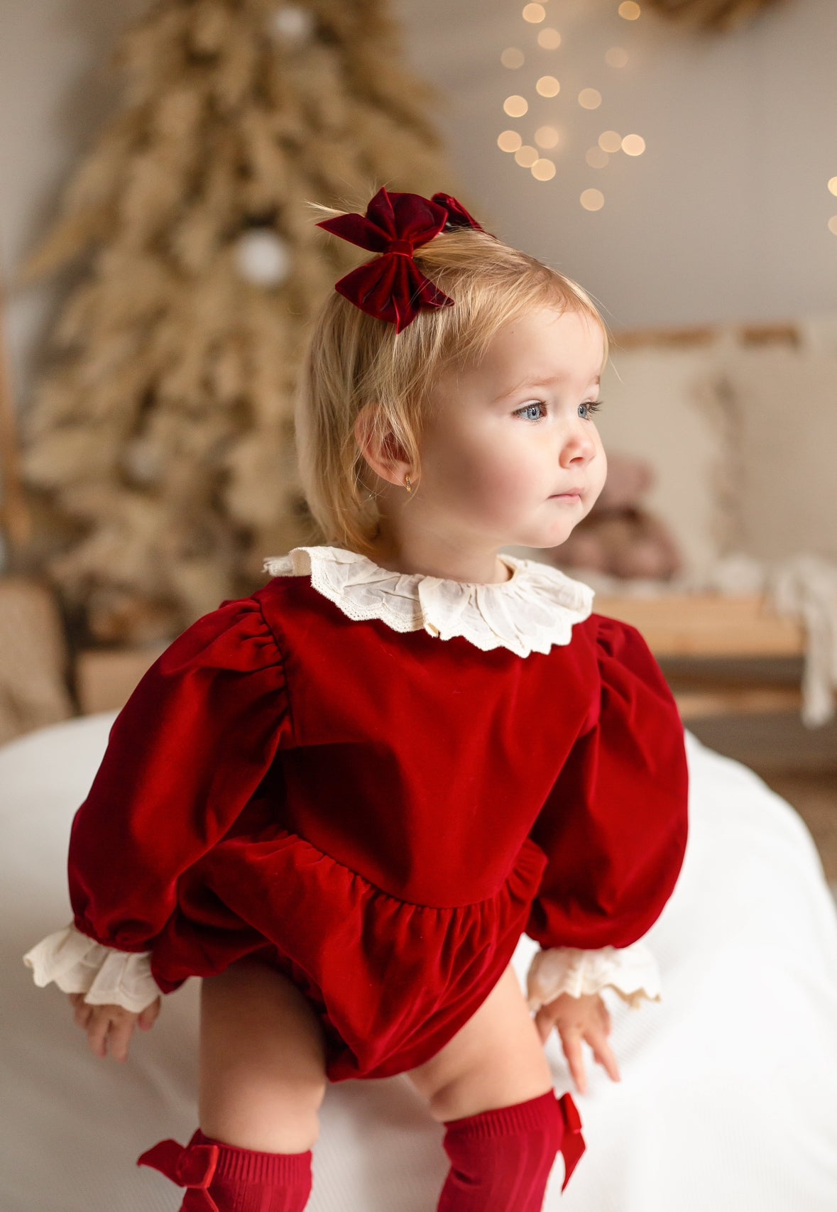RED VELVET ROMPER