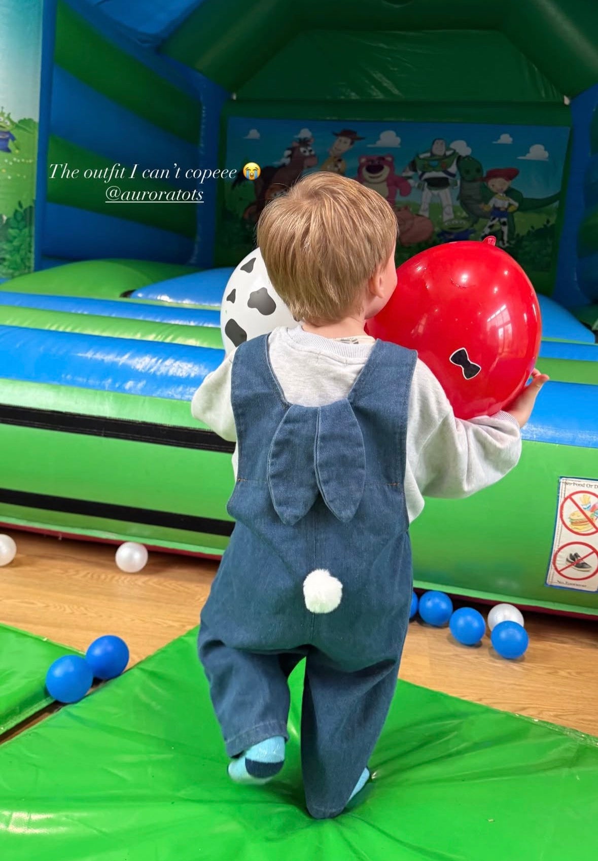 Bunny dungarees baby