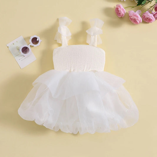 WHITE LAYERED DRESS
