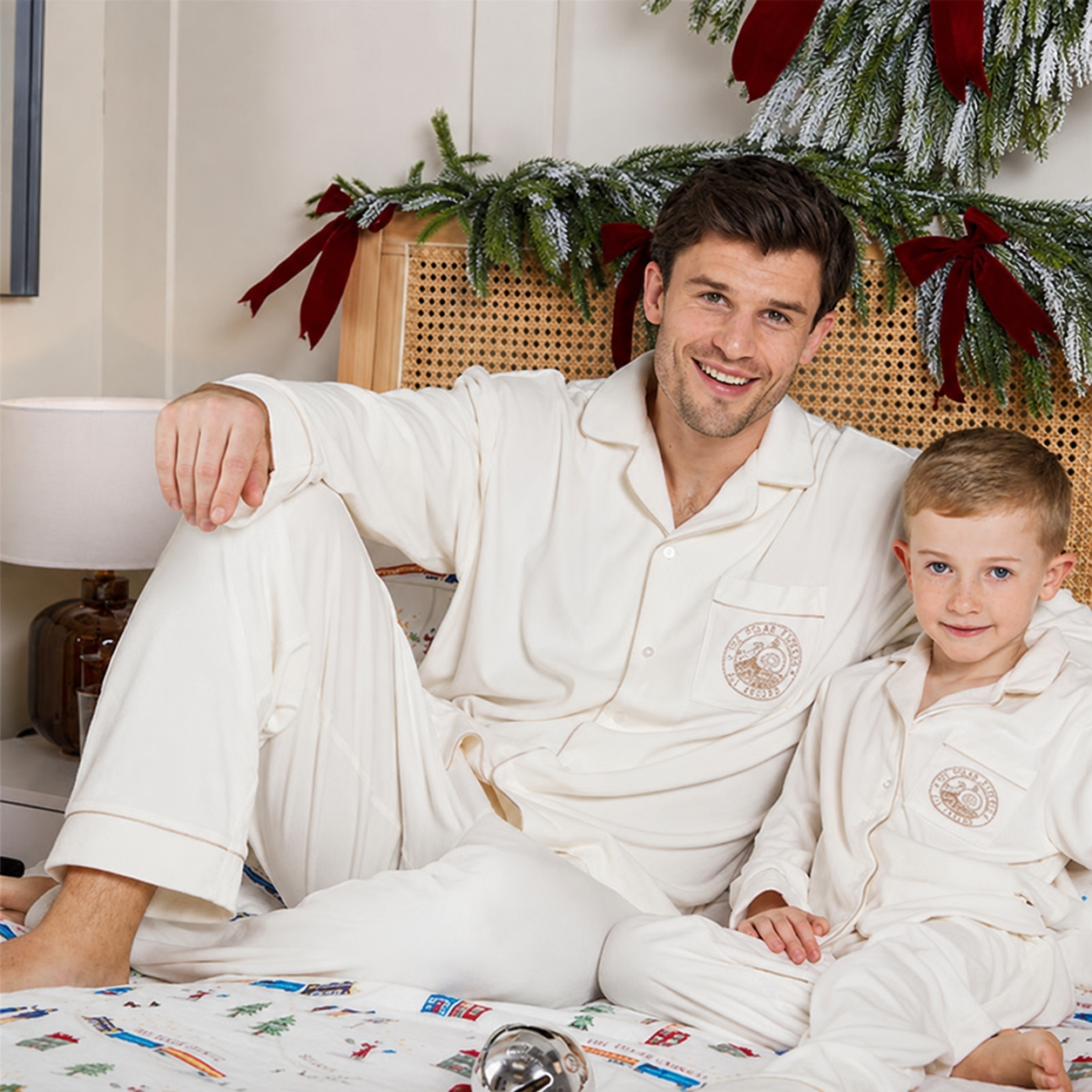Men’s personalised polar express pyjamas