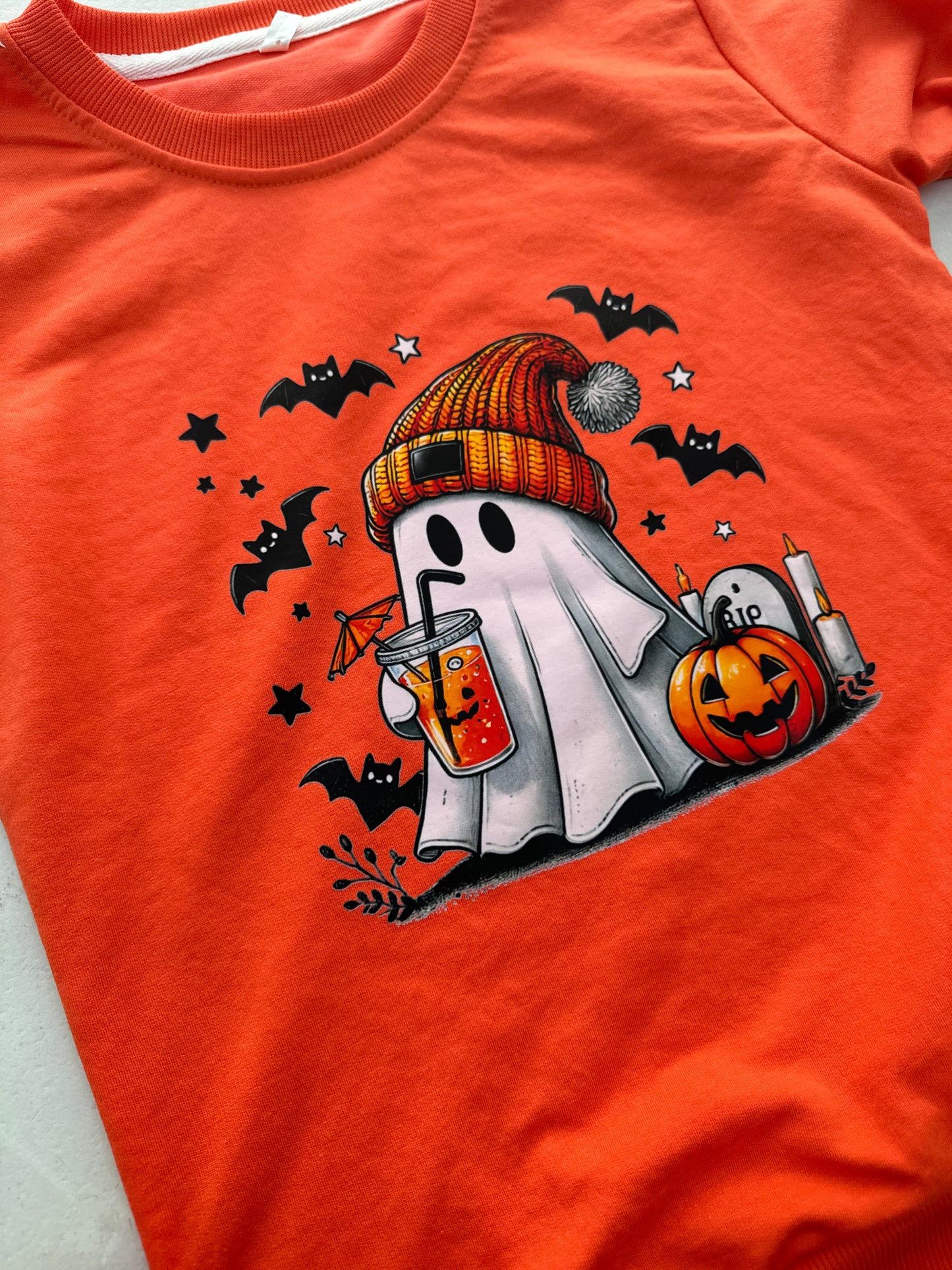 Orange Ghost Sweatshirt